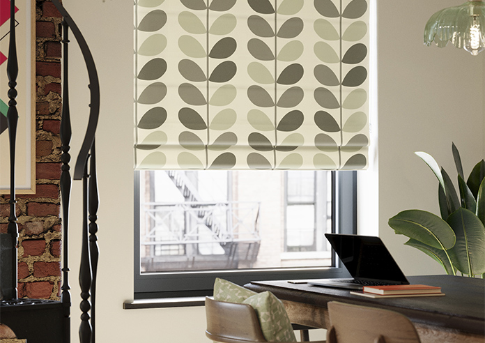 Orla Kiely Multi Stem, Warm Grey - Twist&Fit Roman Blind - Image 5